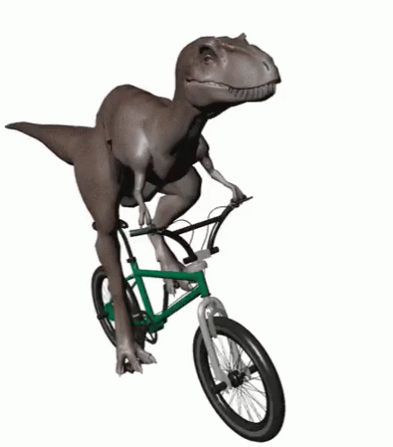 velociraptor en bici
