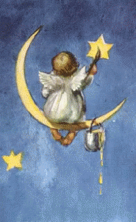 angel pintando una estrella