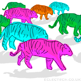 colorido los animales animado a pie