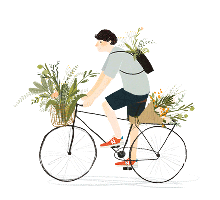 bicicleta con flores