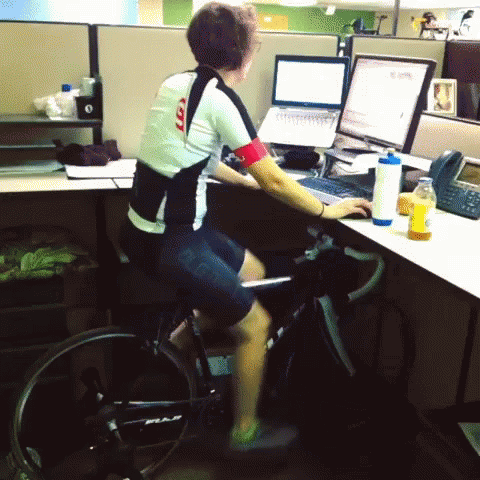 bicicleta en la oficina