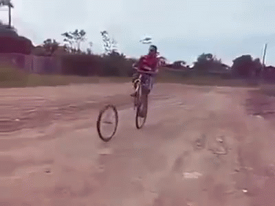 bicicleta que pierde rueda