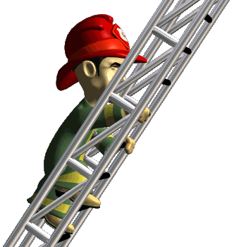 bombero subiendo escalera d