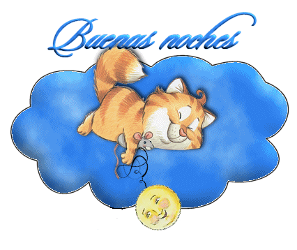 buenas noches gatito nube