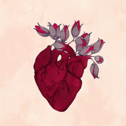 corazon con flores