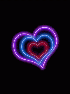 corazones neon