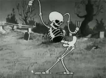 halloween baile esqueleto