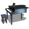 s animados instrumentos musicales piano