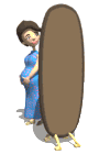 pregnant woman mirror sizing up md wht